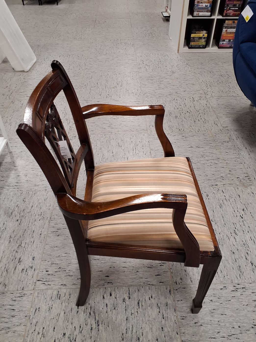 Vintage lænestol stribet polstring